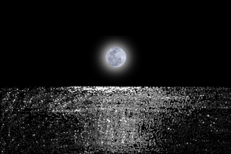 Moon over water